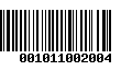 Código de Barras 001011002004