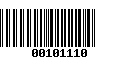 Código de Barras 00101110