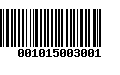 Código de Barras 001015003001