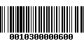 Código de Barras 0010300000600