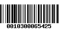 Código de Barras 0010300065425