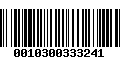 Código de Barras 0010300333241