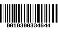 Código de Barras 0010300334644