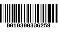 Código de Barras 0010300336259