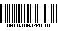 Código de Barras 0010300344018