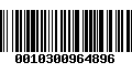 Código de Barras 0010300964896