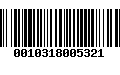 Código de Barras 0010318005321