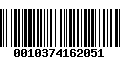 Código de Barras 0010374162051