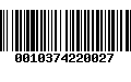 Código de Barras 0010374220027