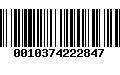 Código de Barras 0010374222847