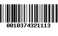 Código de Barras 0010374321113