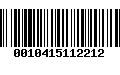 Código de Barras 0010415112212