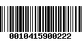 Código de Barras 0010415900222