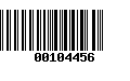 Código de Barras 00104456