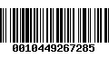 Código de Barras 0010449267285