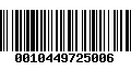 Código de Barras 0010449725006