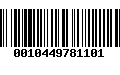 Código de Barras 0010449781101