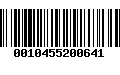 Código de Barras 0010455200641