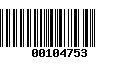 Código de Barras 00104753