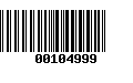 Código de Barras 00104999