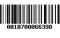 Código de Barras 0010700066398