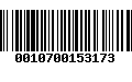 Código de Barras 0010700153173