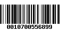 Código de Barras 0010700556899