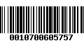 Código de Barras 0010700605757