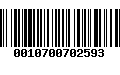 Código de Barras 0010700702593