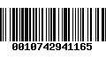 Código de Barras 0010742941165