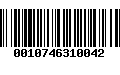 Código de Barras 0010746310042