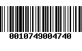 Código de Barras 0010749004740