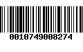 Código de Barras 0010749008274