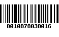 Código de Barras 0010878030016