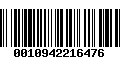 Código de Barras 0010942216476