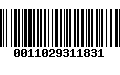 Código de Barras 0011029311831