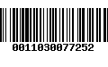 Código de Barras 0011030077252