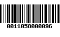 Código de Barras 0011058000096