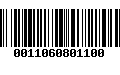 Código de Barras 0011060801100