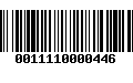 Código de Barras 0011110000446