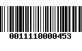 Código de Barras 0011110000453