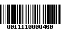 Código de Barras 0011110000460