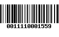 Código de Barras 0011110001559