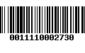 Código de Barras 0011110002730