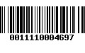 Código de Barras 0011110004697