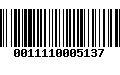 Código de Barras 0011110005137