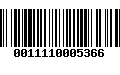 Código de Barras 0011110005366