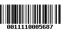 Código de Barras 0011110005687