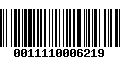 Código de Barras 0011110006219