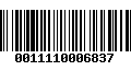 Código de Barras 0011110006837